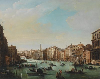 Venise, vue du Grand Canal avec le pont du Rialto - Giuseppe Bernardino Bison